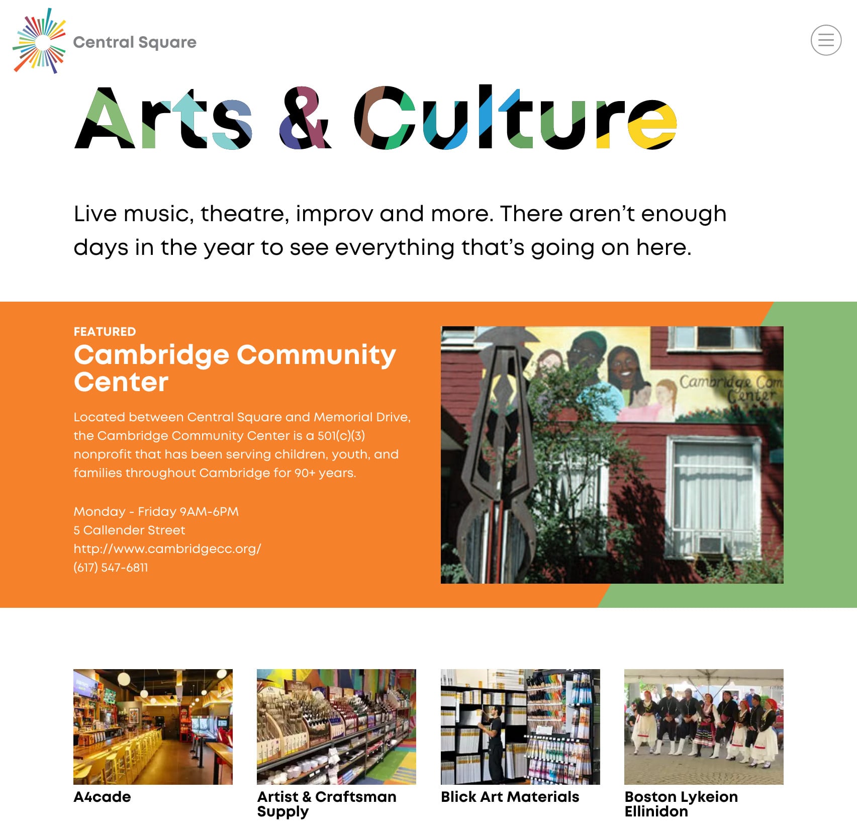 Central Square - Arts & Culture