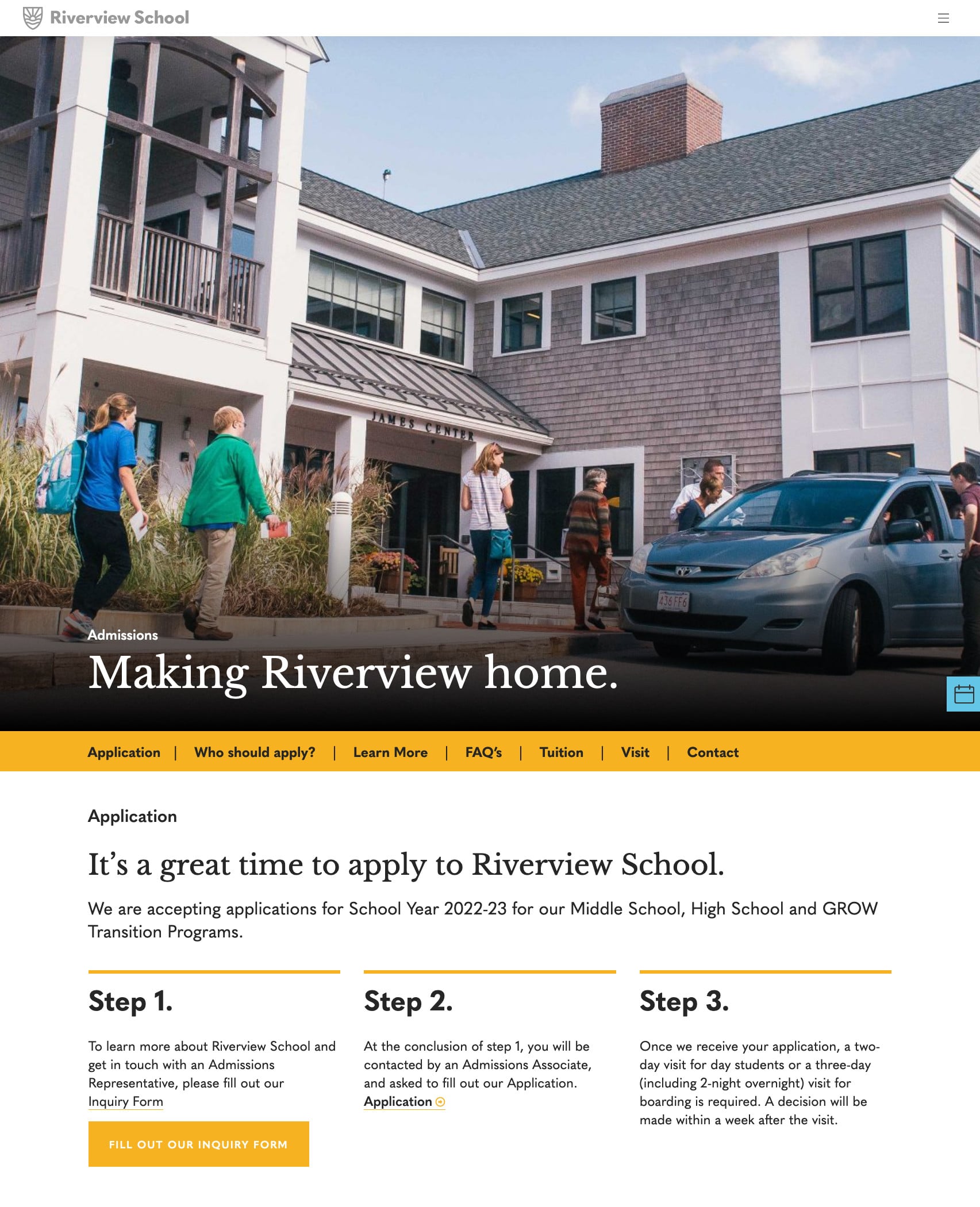 Riverview School - Admissions