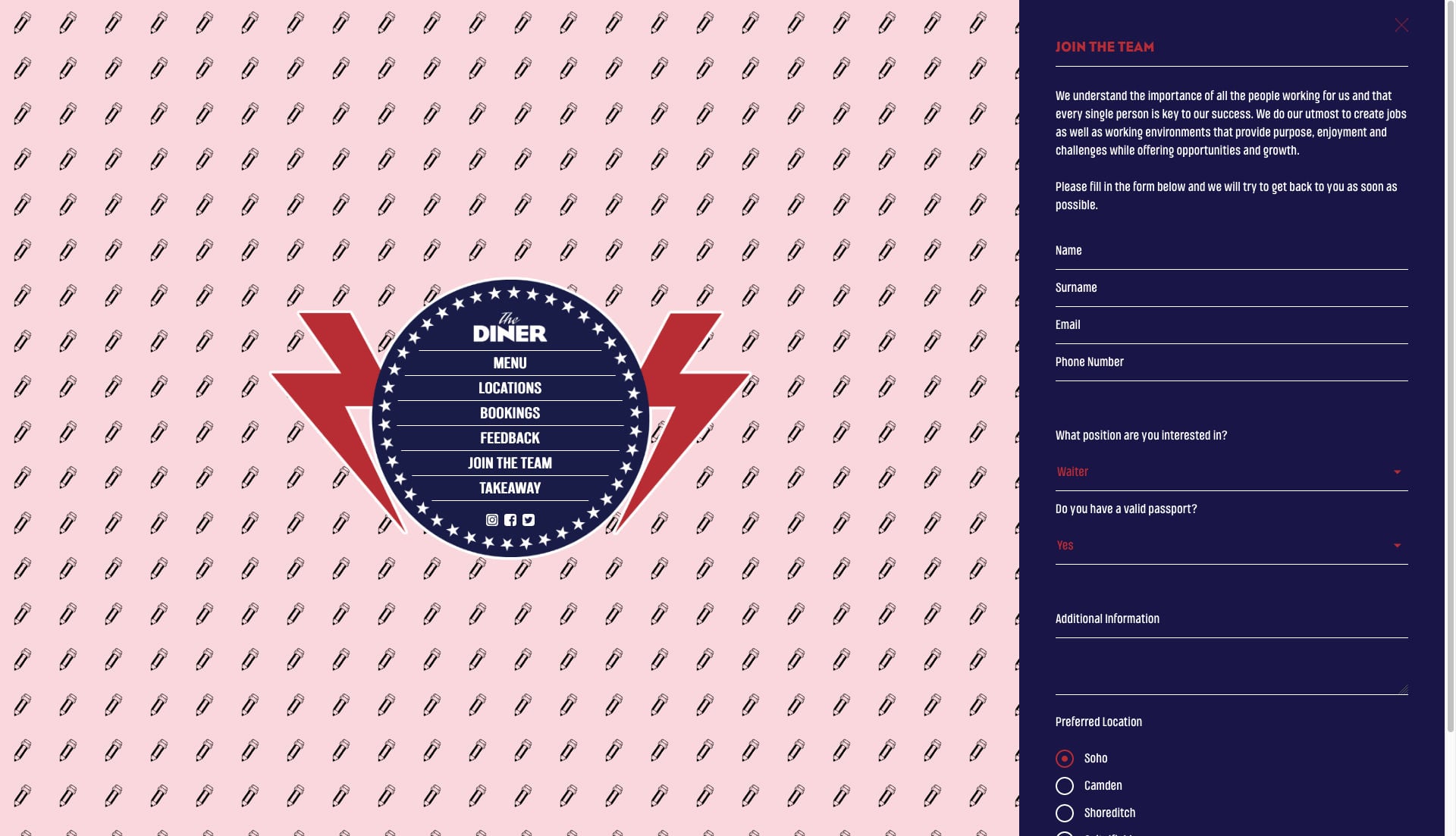 The Diner - Join the Team